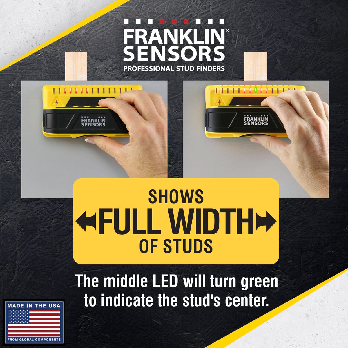 Franklin Sensors ProSensor M150/X990 9-Sensor Stud Finder, AC Wire Warning