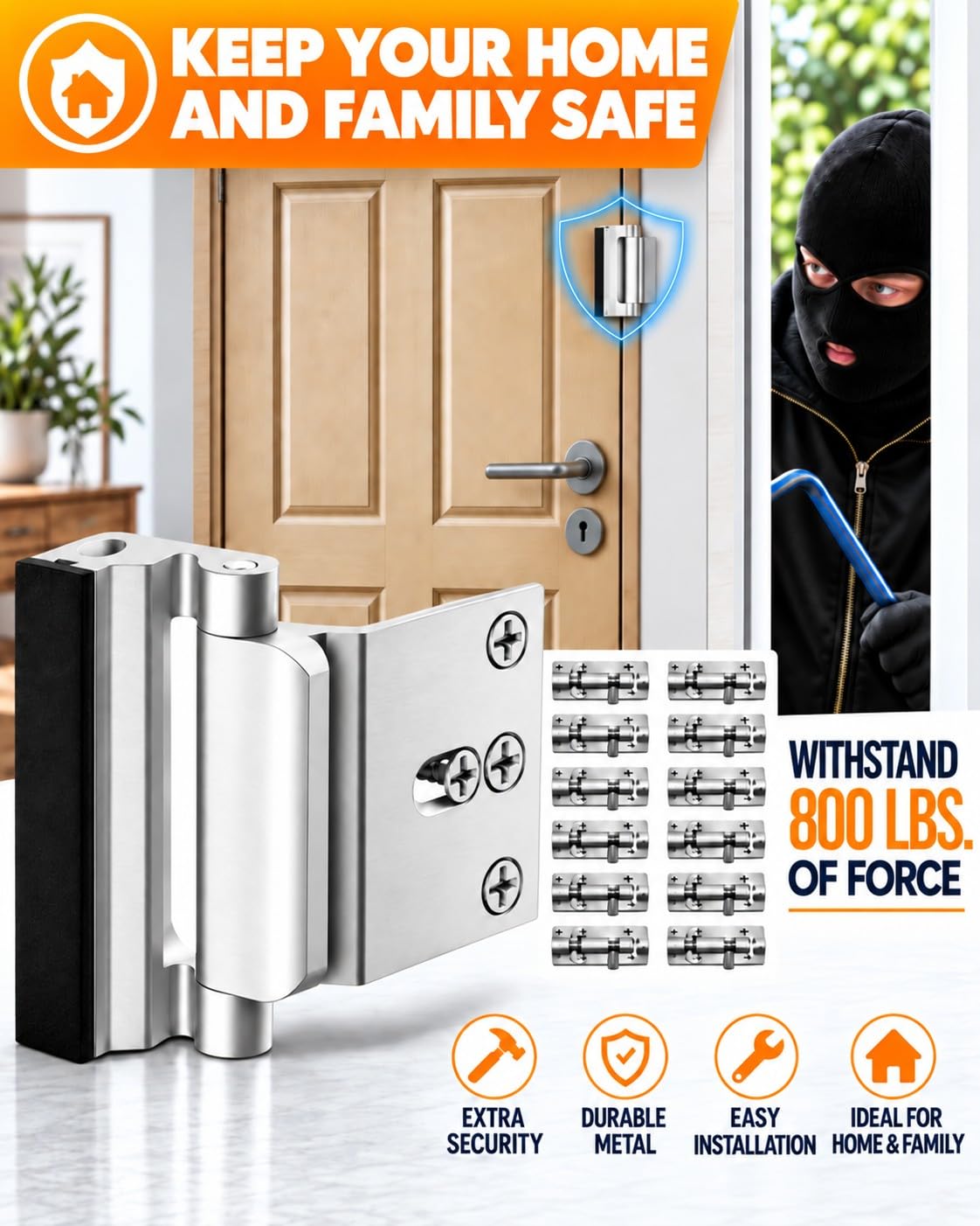 EverPlus Door Reinforcement Lock Two-Pack