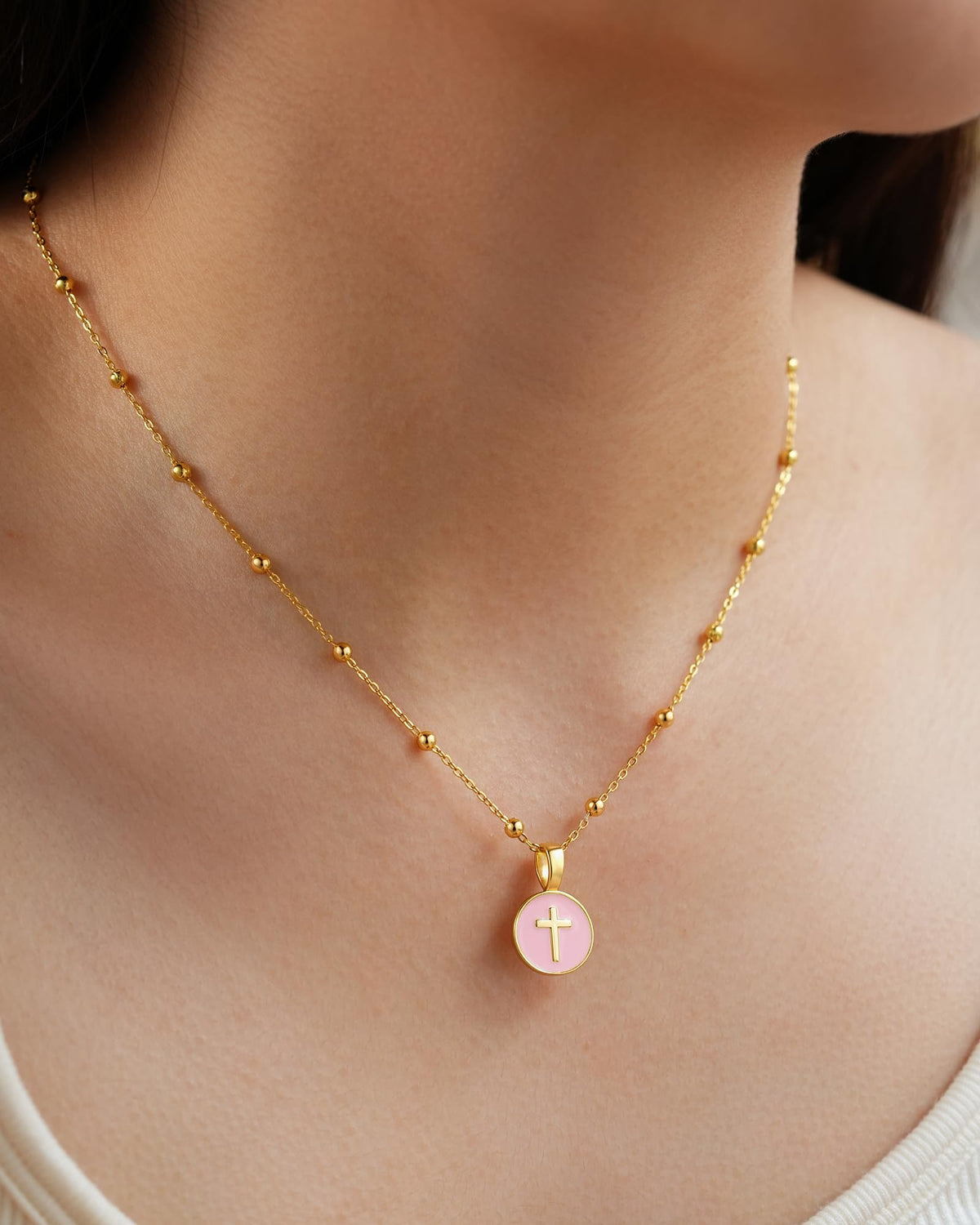 Tarsus Cross Necklace for Girls, Christian Jewelry Tween Teen Girl Gifts