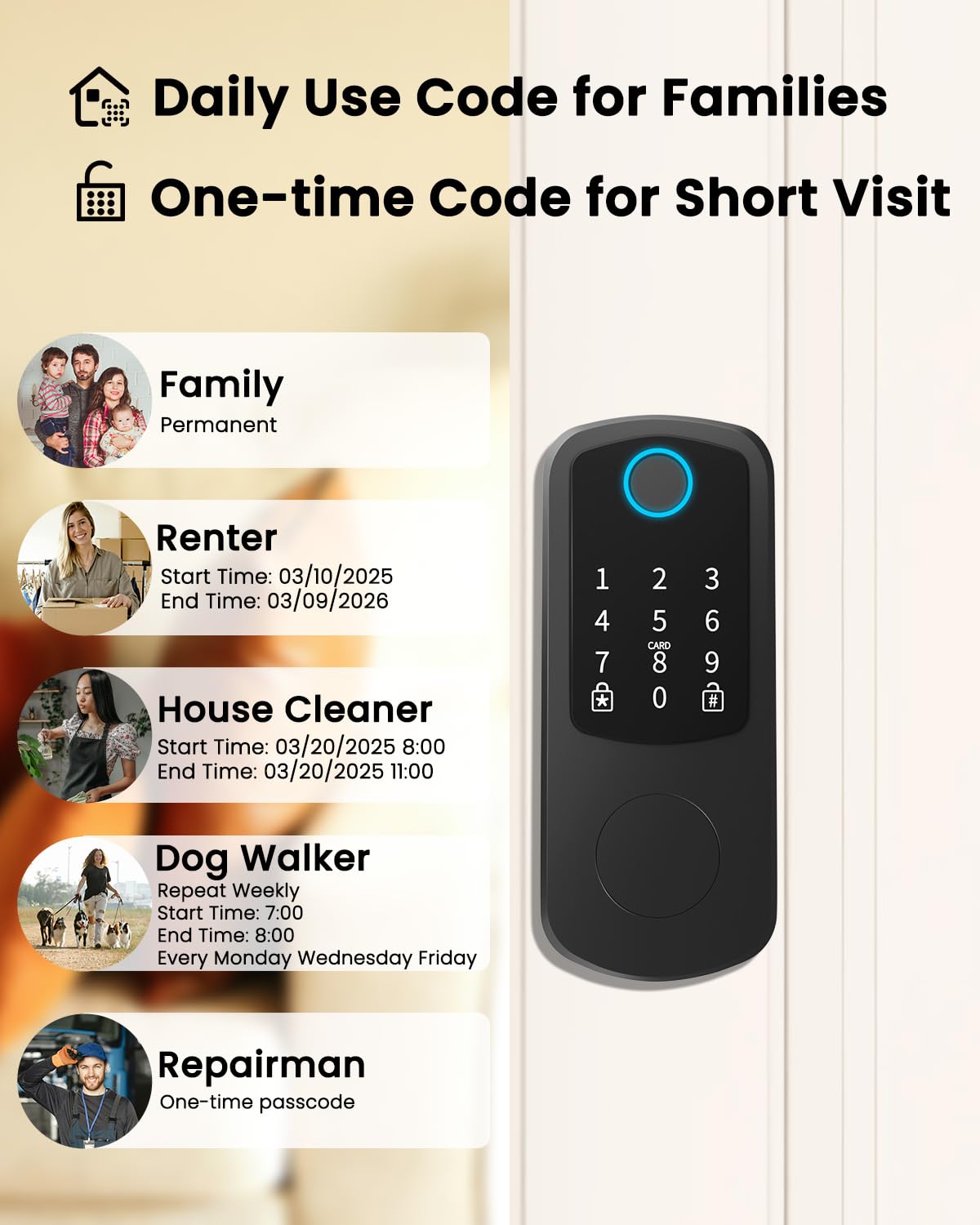 Bextgoo Smart Door Locks for Front Door Keyless Entry Fingerprint Door Lock