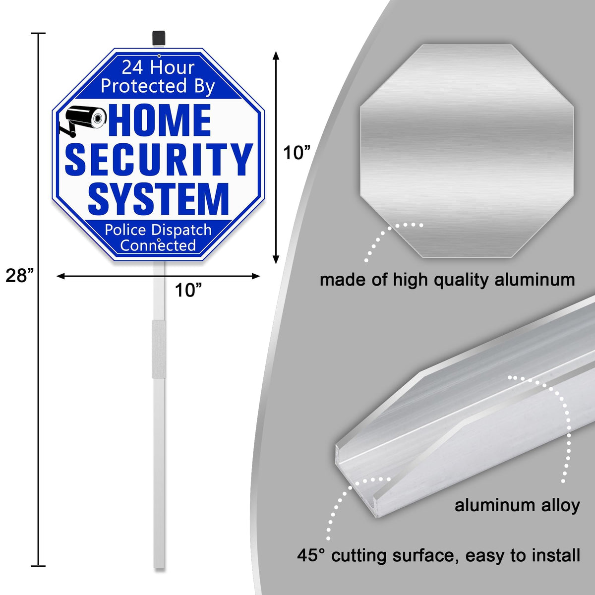 Uflashmi Home Security Yard Sign
