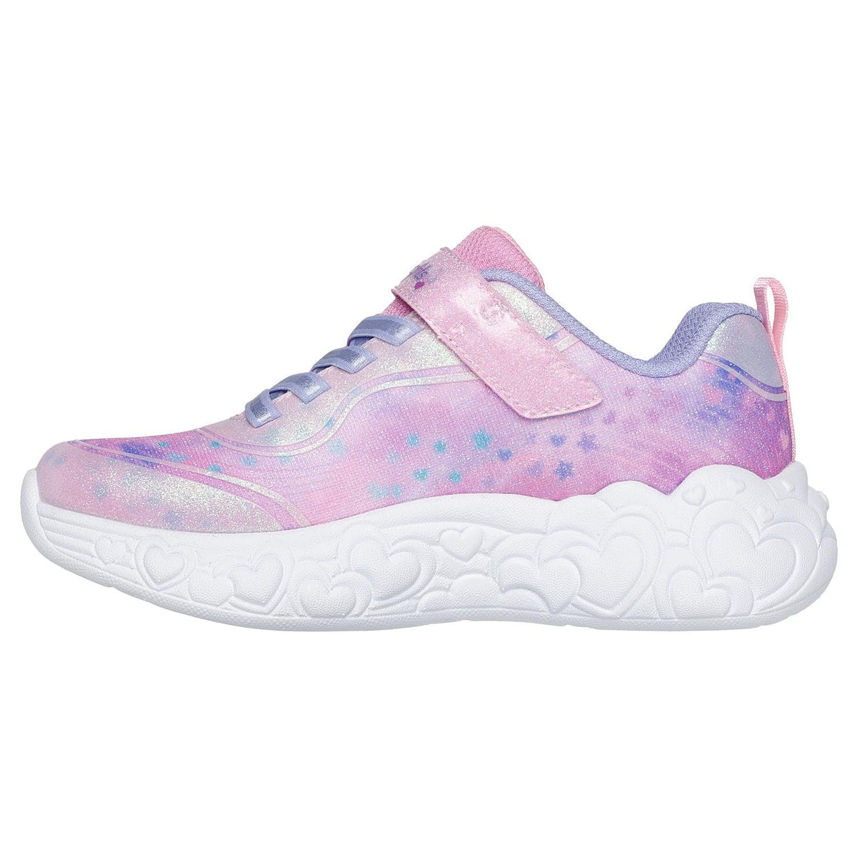 Skechers Kids Girls Eternal Heart Lights Sneaker, Link Pink/Multi, 13 Little Kid