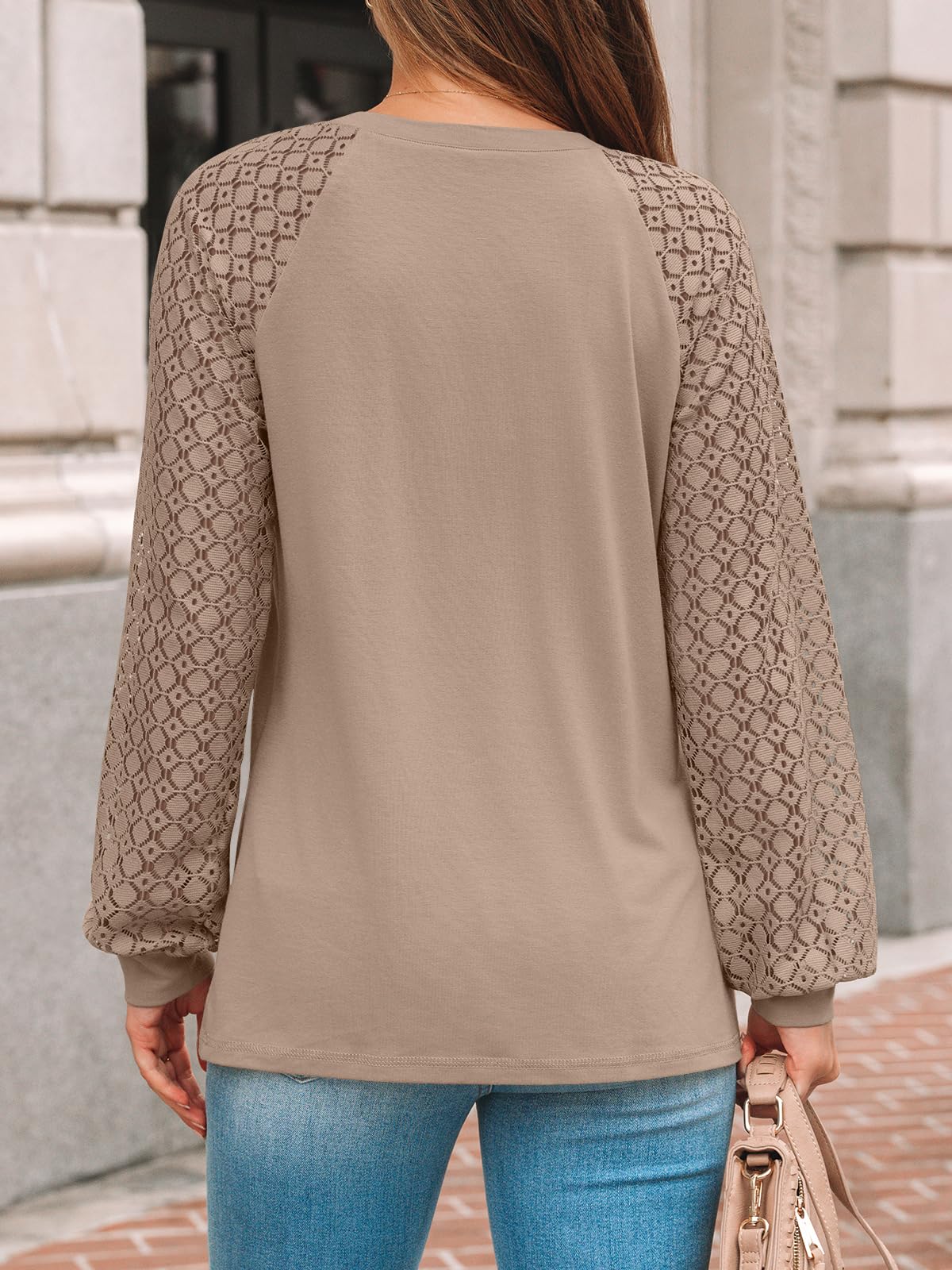 AUTOMET Womens Long Sleeve Shirts Lace Tops 2026 Fall Outfit Casual Blouse