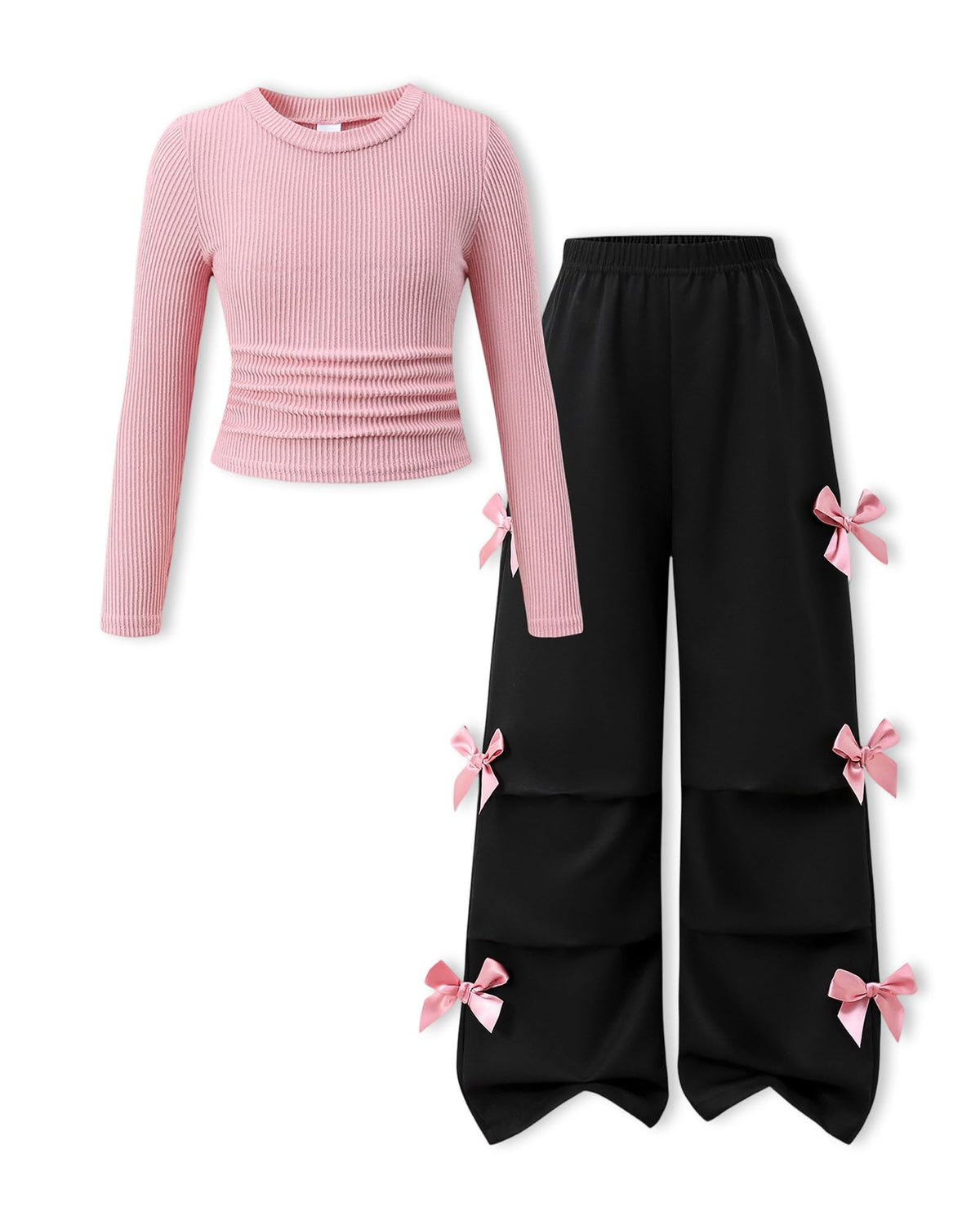 OllieSky Teen Girl Clothes Kid Clothing 11-12Y Top+Wide Leg Pant Outfit