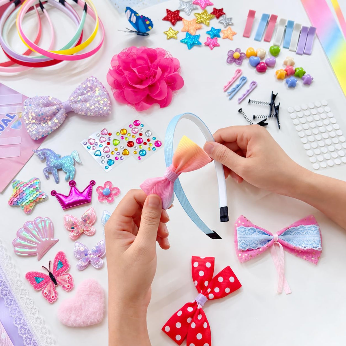yasest Headband Making Kit - 89pcs DIY Craft Gift for 5 6 7 8 Year Old Girl