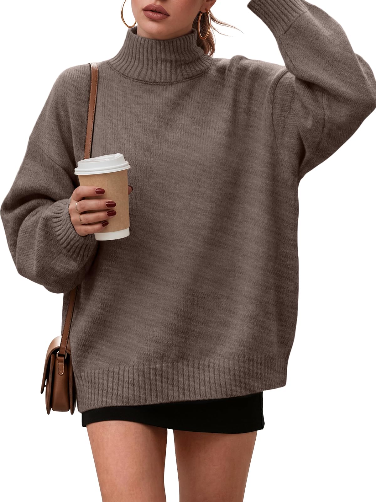 LILLUSORY Women's Turtleneck Oversized Sweater Fall Outfits Clothes 2026