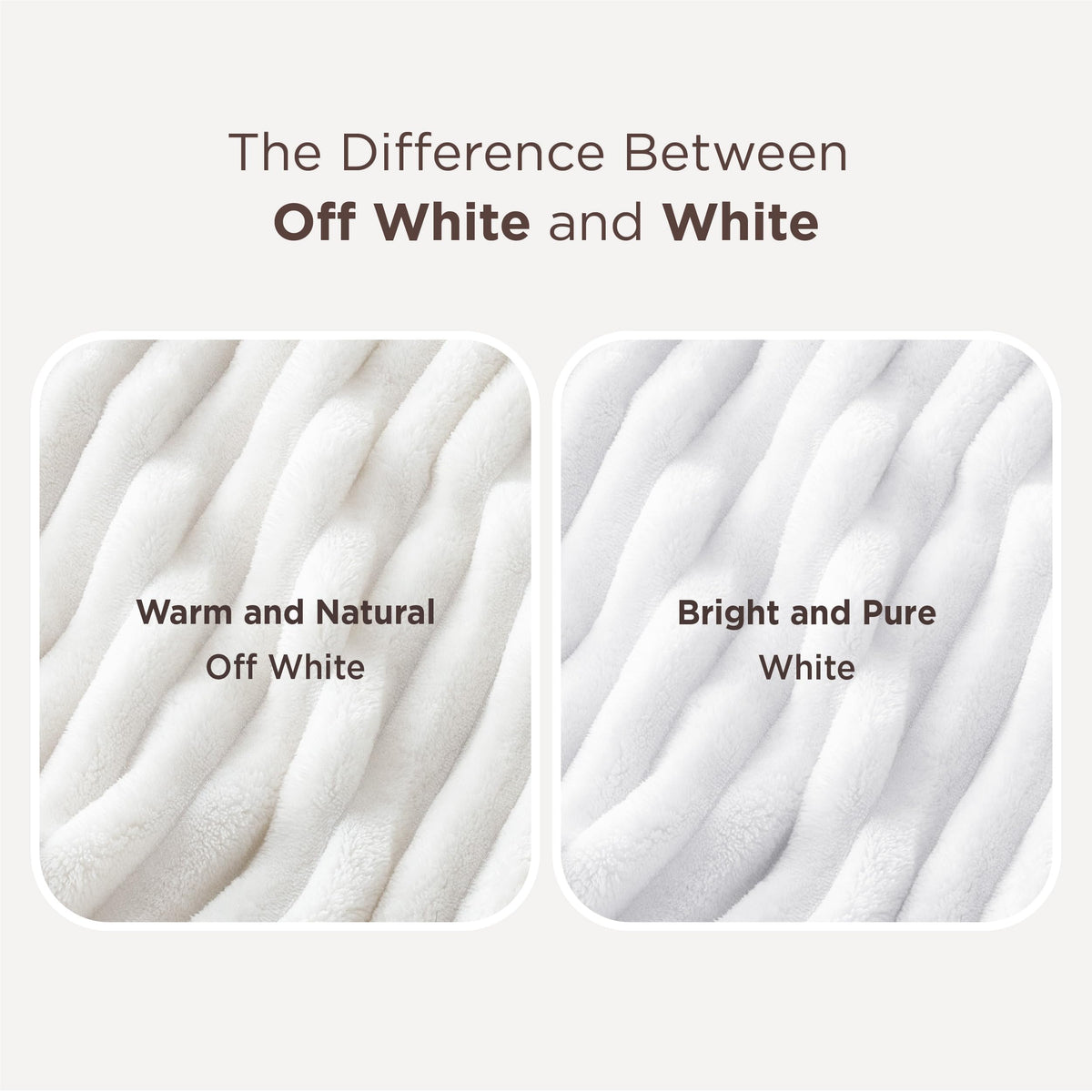 Bedsure GentleSoft White Throw Blanket for Couch - Halloween Fall Decorations for Home Living Room Decor, Cozy Fleece Fall Christmas Blanket, Birthday Gifts for Women Mom Her, Off White, 50x60 Inches
