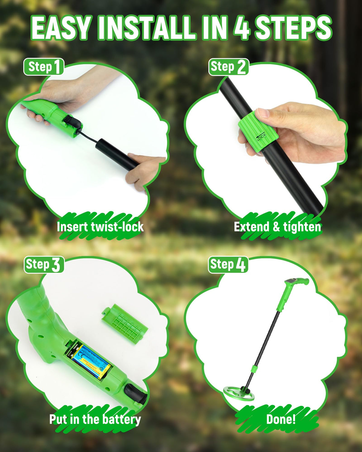 KAIWEETS Kids Metal Detector, 2026 New Animated Color Screen, Adjustable Stem, Lightweight, Treasure Hunt Gift, Complete Starter Kit with Backpack, Bonus Coins, Shovel, Rake (Explorer LITE)