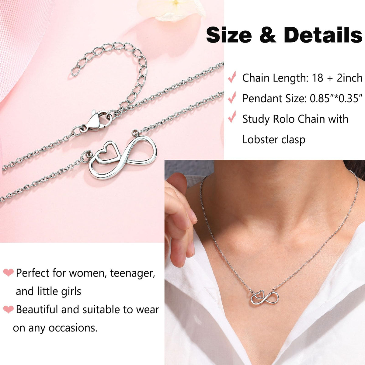UNGENT THEM Granddaughter Jewelry Necklaces 8 10 12 14 16 Teen Girls Gifts