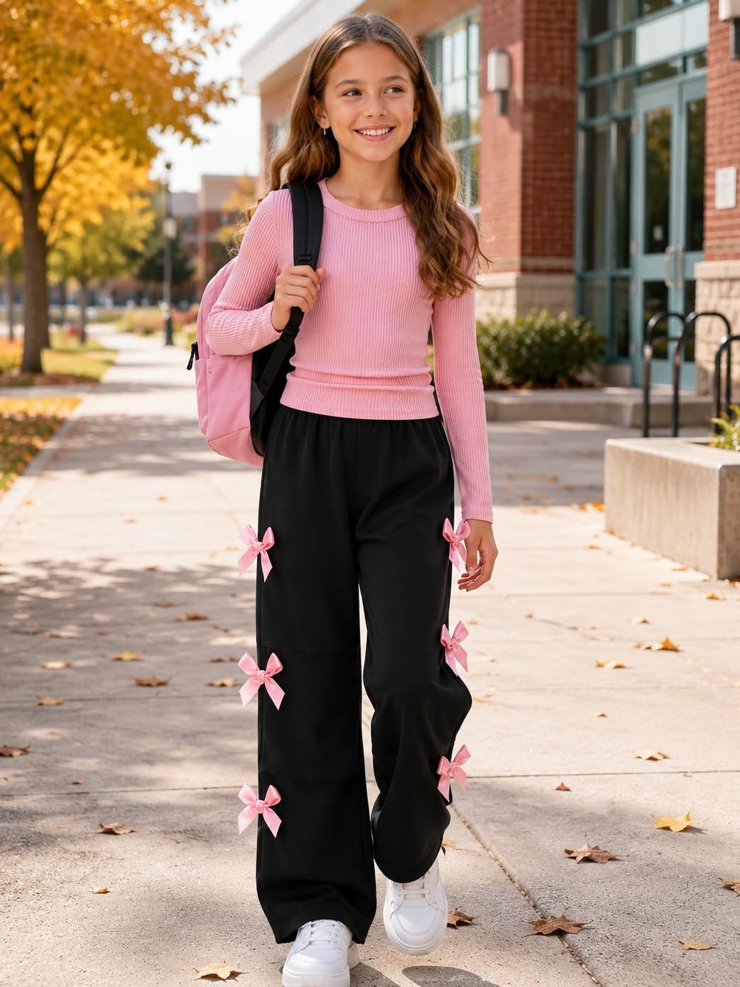 OllieSky Teen Girl Clothes Kid Clothing 11-12Y Top+Wide Leg Pant Outfit