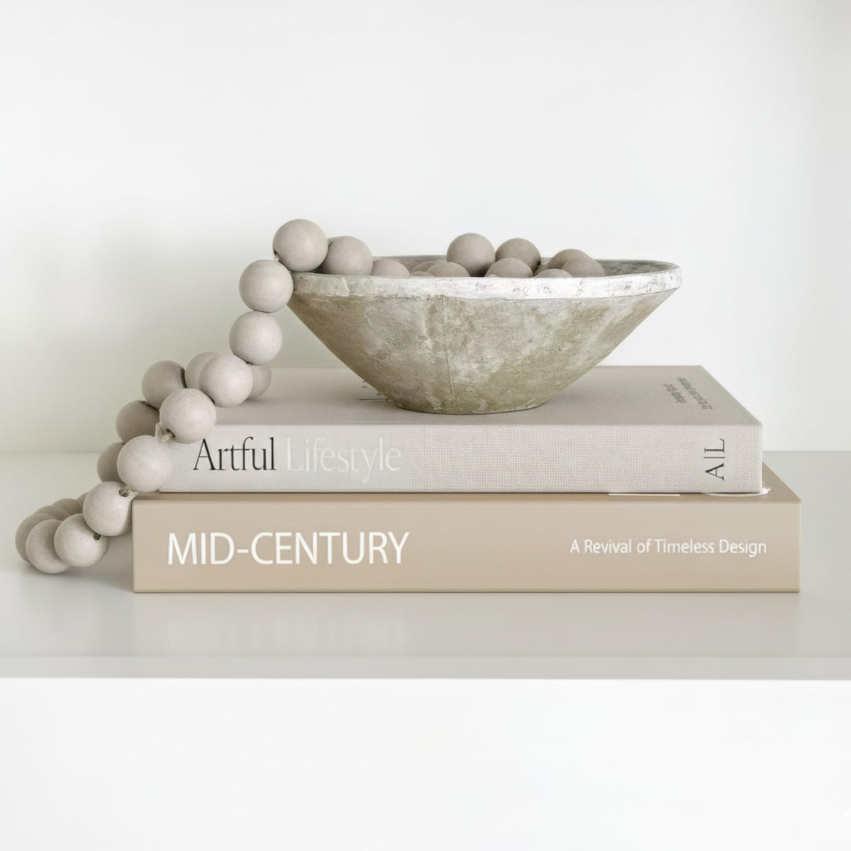 Aesthetic Decorative Books Set of 2 - Stylish Boxes for Coffee Table Decor