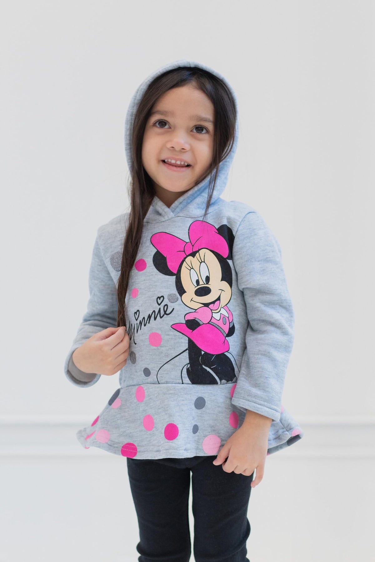 Disney Minnie Mouse Little Girls' Grey Black 7-8