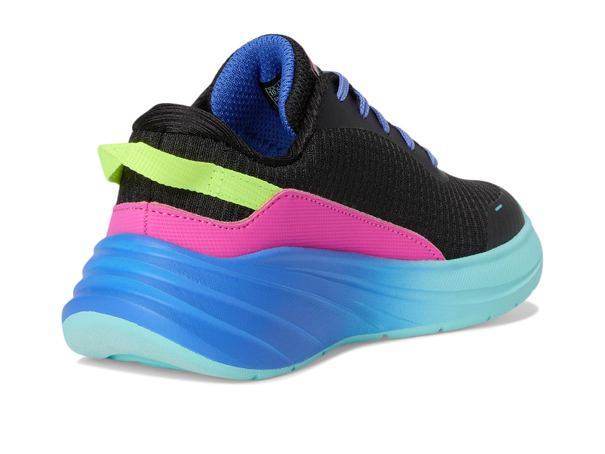 Skechers Kids Girls Wave 92 - Imara Breeze Sneaker, Black/Multi, 4 Big Kid