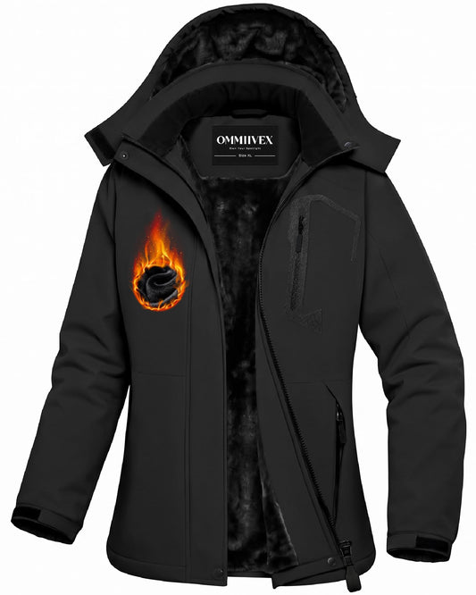 Women Winter Essential Coat Waterproof Lady Jacket Warm Heat Heavy Duty Insulated Bomber Ski Snow Snowboard Pants Suit Bid Apparel Extreme Cold Weather Clothes Oversized 4xl 3xl Big Tall Plus Size