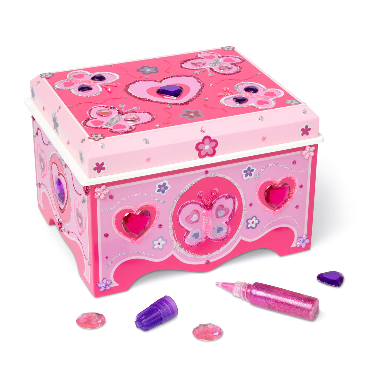Melissa & Doug Created by Me! Wooden Jewelry Box, Decorate Your Own Craft