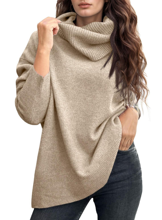 Women's Oversized Turtleneck Sweaters Winter Long Sleeve Pullover