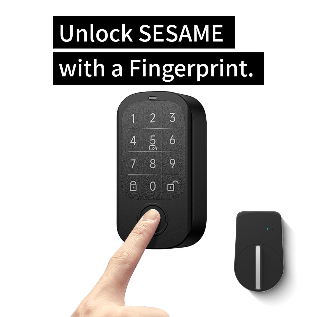 CANDY HOUSE Sesame Touch Pro, Smart Lock, Fingerprint, NFC Card, Passcord, Bluetooth Keyless Entry Door Lock for Front Door, Home, Airbnb, Vacation Rental