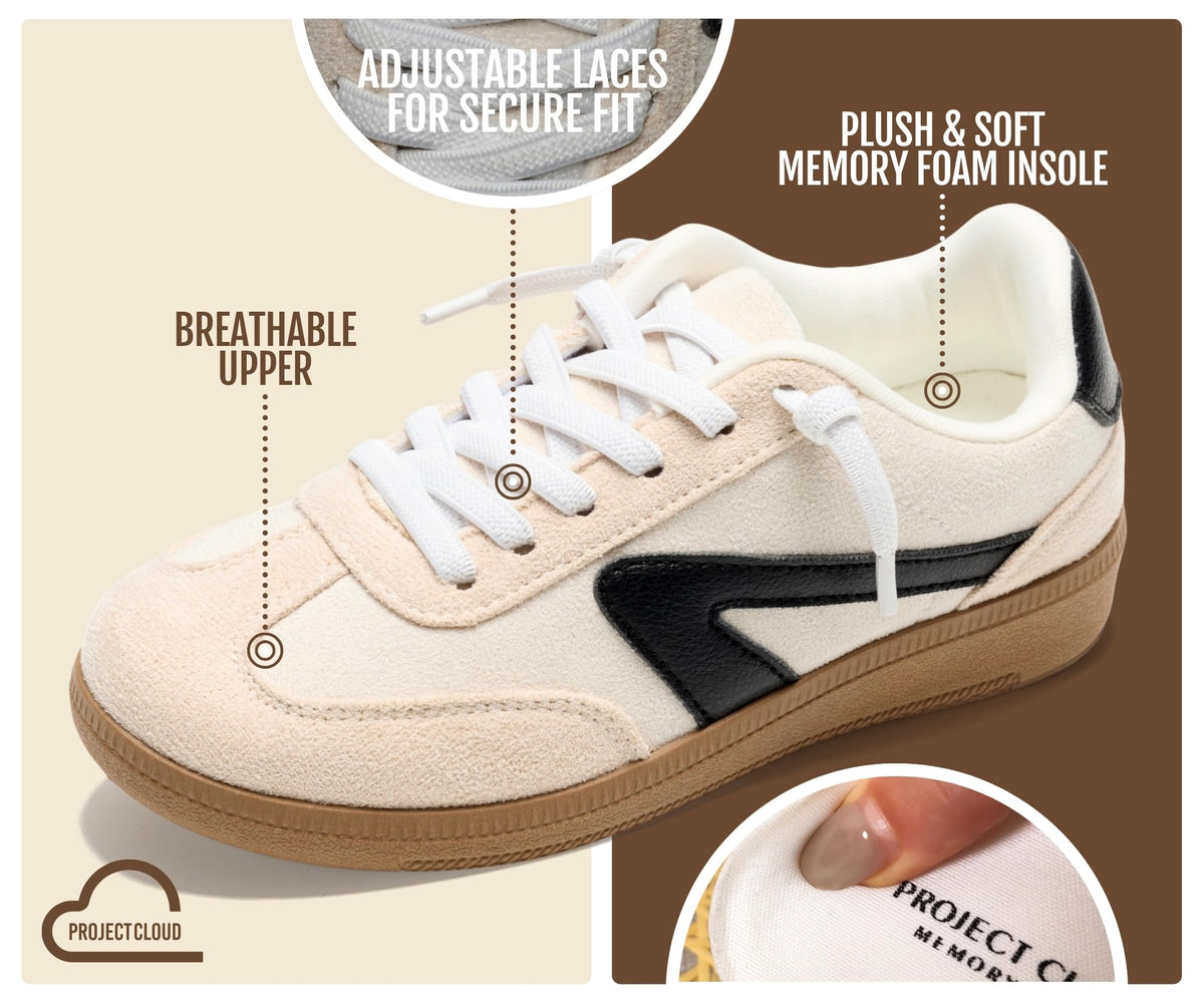 Project Cloud Sneakers for Kids Stretchlaces with Easy Slip in Kid Sneakers