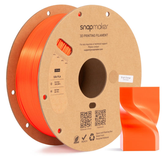 Snapmaker Silk PLA Filament 1.75mm, PLA 3D Printer Filament 1kg (2.2lbs)