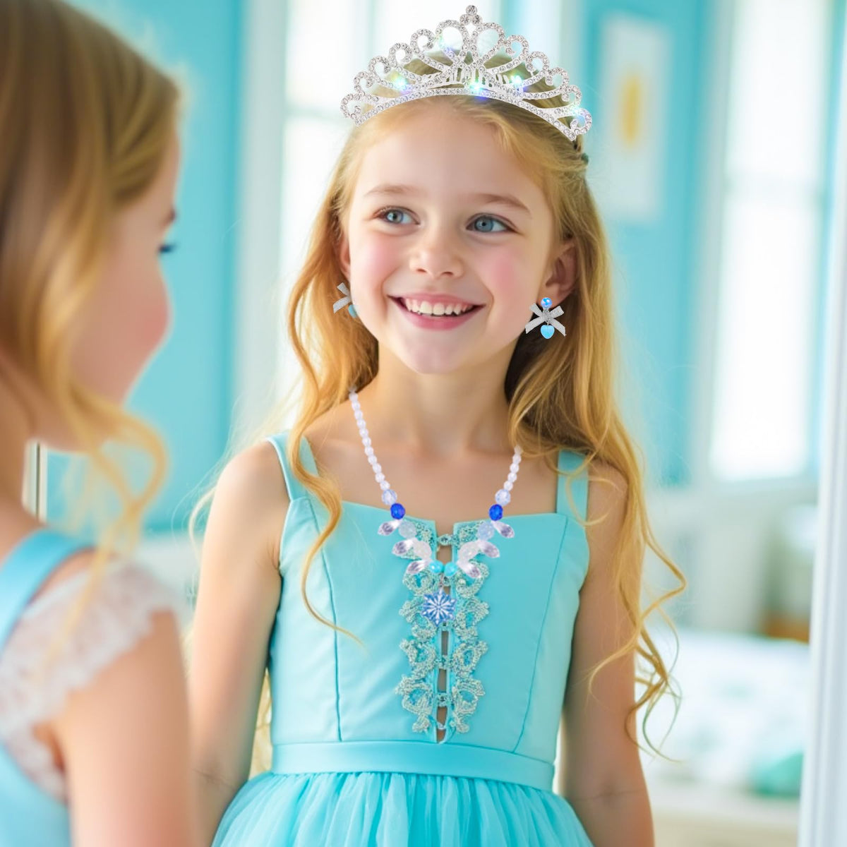 PinkSheep Princess Kids Jewelry for Girls: Toddler Dress Up Unicorn Toy Set