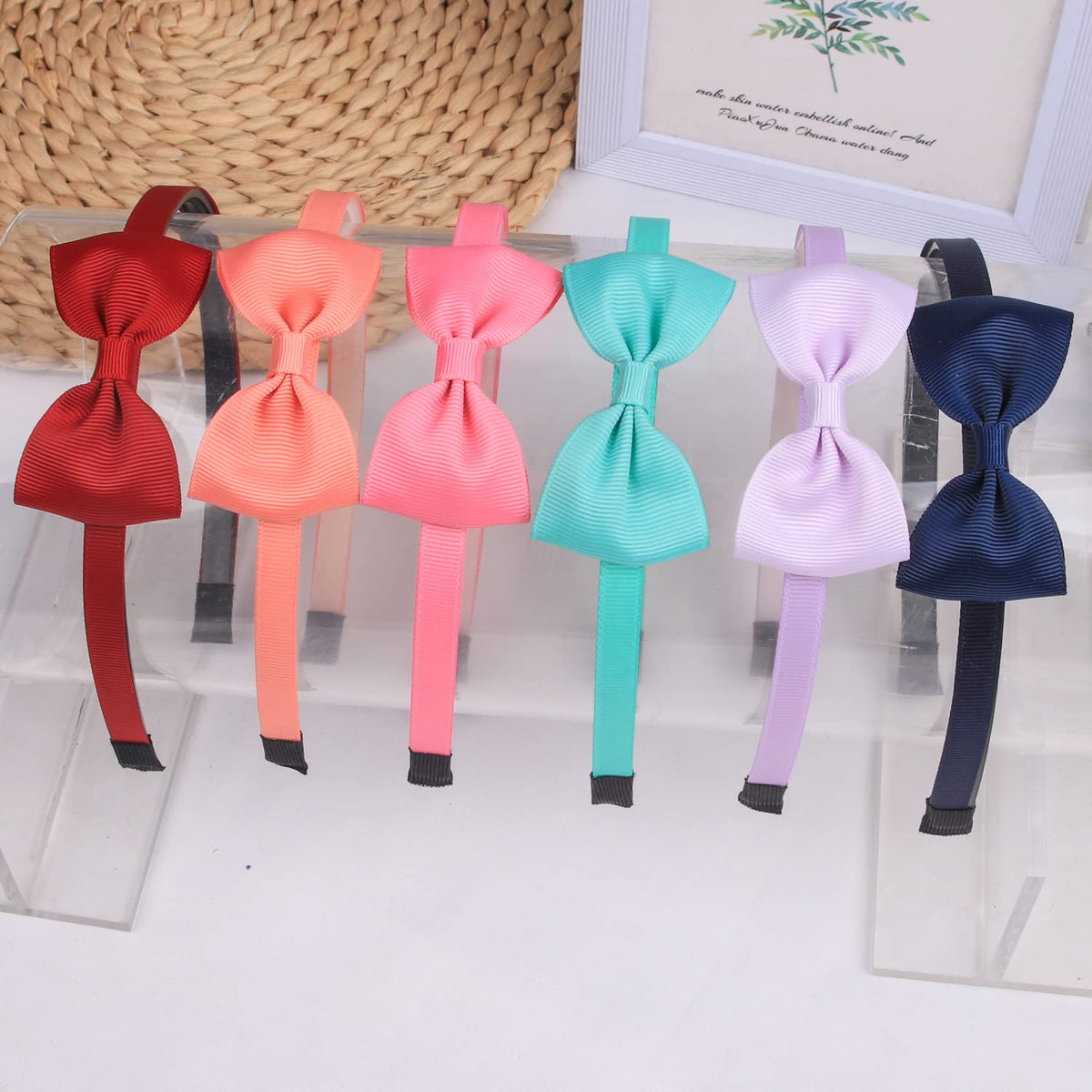 XIMA 20pcs Bows Headbands for Girls Kids Toddlers Children Hair Accessories