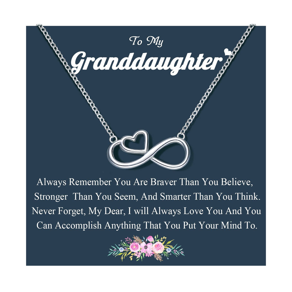 UNGENT THEM Granddaughter Jewelry Necklaces 8 10 12 14 16 Teen Girls Gifts