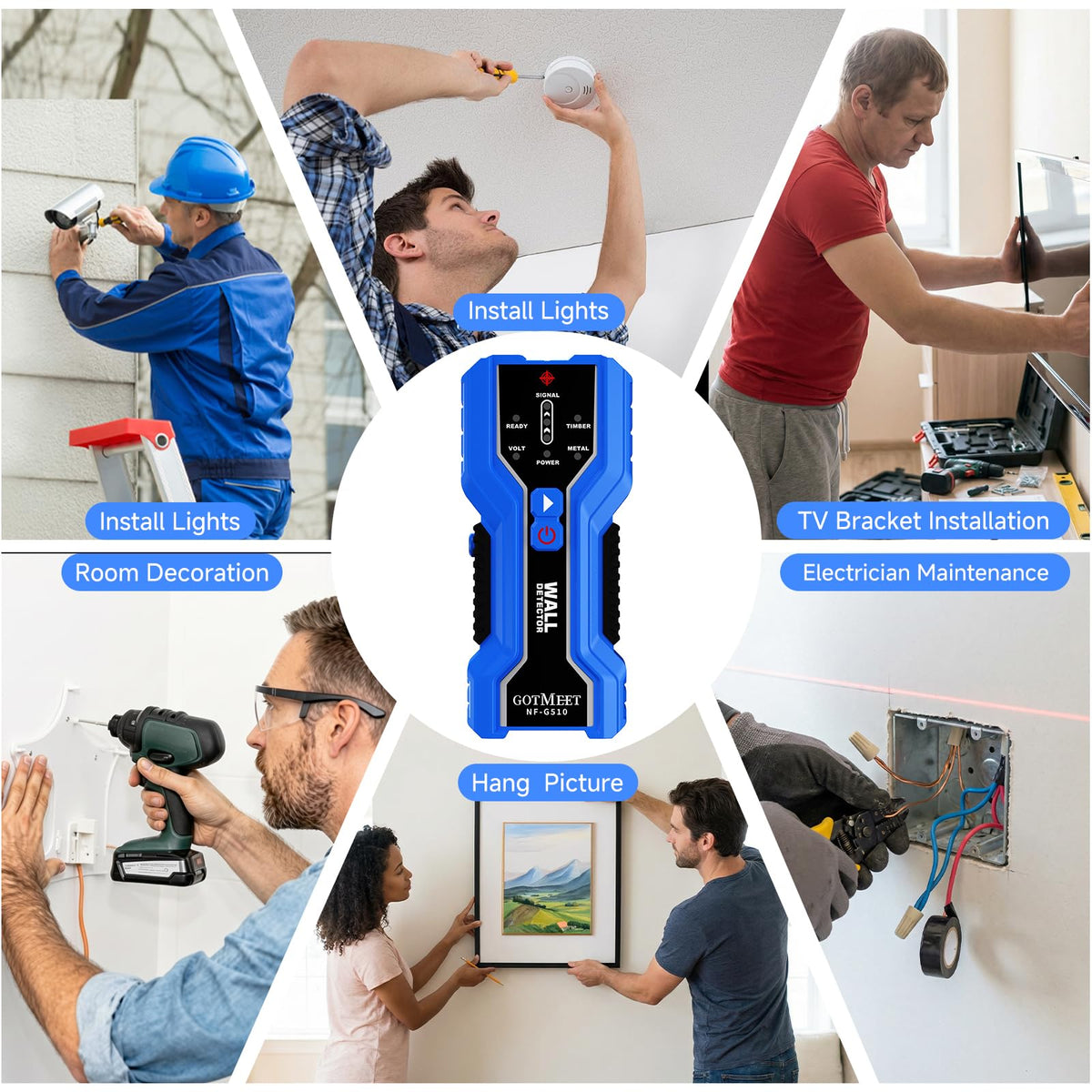 GOTMEET Stud Finder ��� Electronic 3-in-1 Stud Detector with Smart