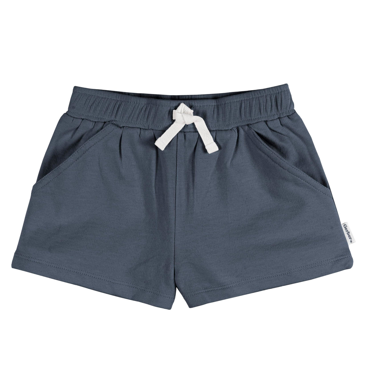 Gerber Baby Girls' Toddler 3-Pack Pull-On Knit Shorts, Pink/White/Navy, 12 Months