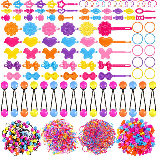 WILLBOND 1184pcs Self Hinge Hair Barrettes for Girls, Kid Hair Accessories