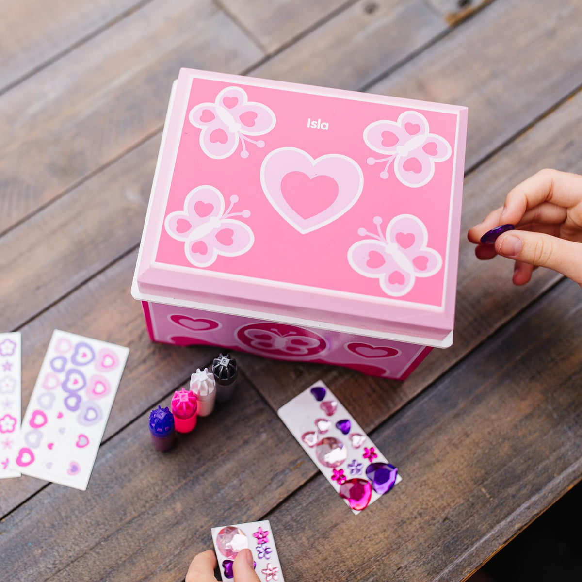 Melissa & Doug Created by Me! Wooden Jewelry Box, Decorate Your Own Craft