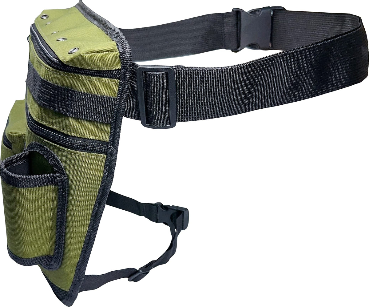 shrxy Metal Detecting Finds Bag Waist Digger Pouch Tools Bag for PinPointer Garrett Detector Xp ProPointer Accessories (Grassgreen)