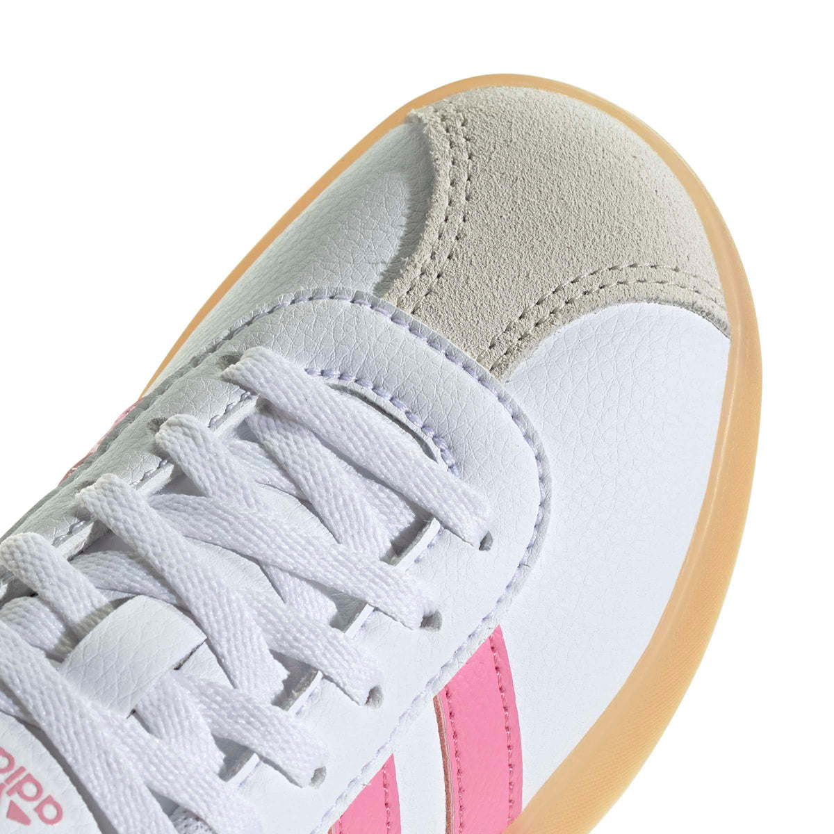 adidas Unisex-Kid's VL Court 3.0, White/Bliss Pink/Alumina, 12