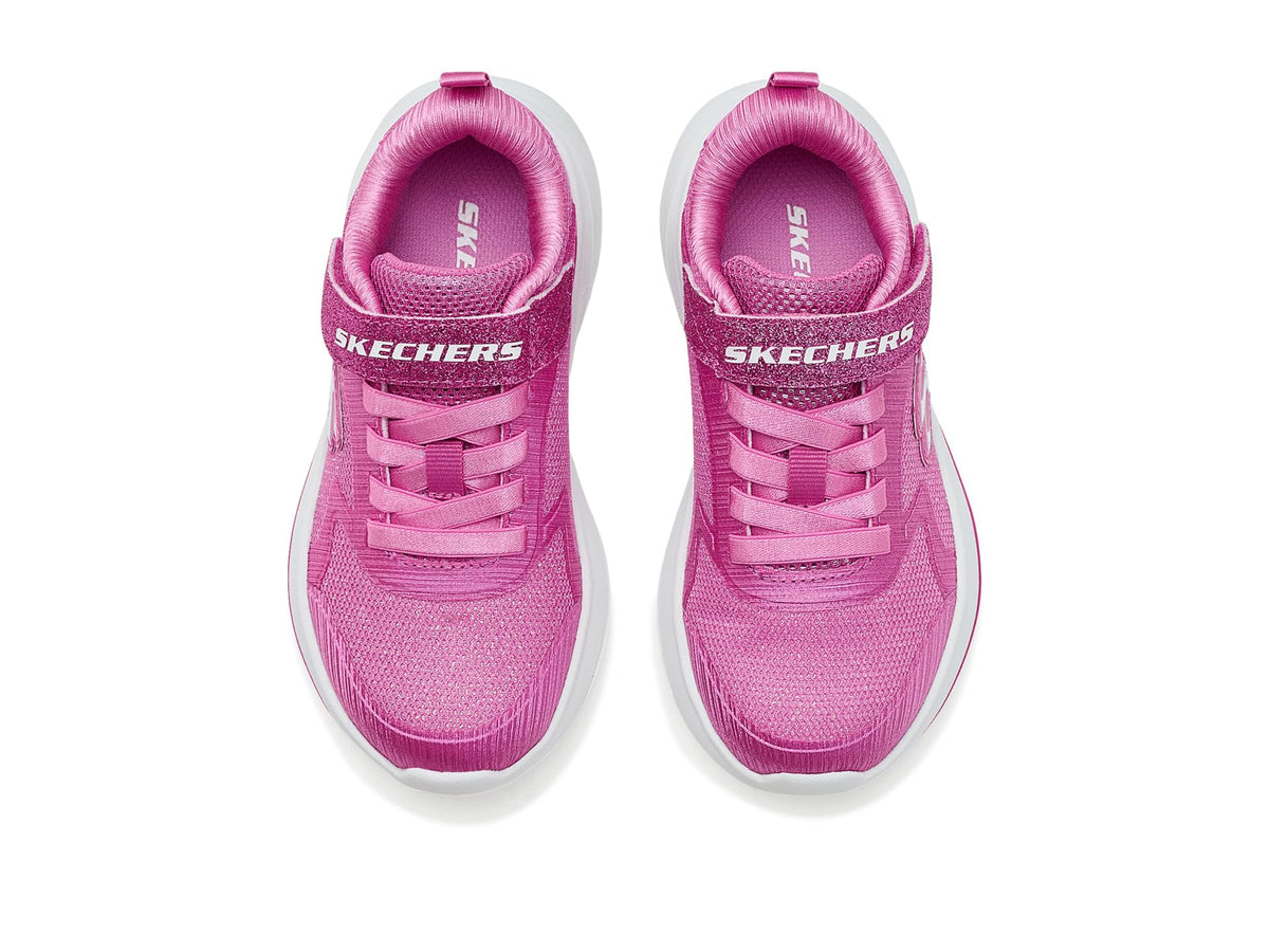 Skechers Wave 92 Tennis Shoes Sparkle Mesh Athletic Sneakers with Adaptive Closure Machine Washable, Hot Pink Textile/Trim, 13