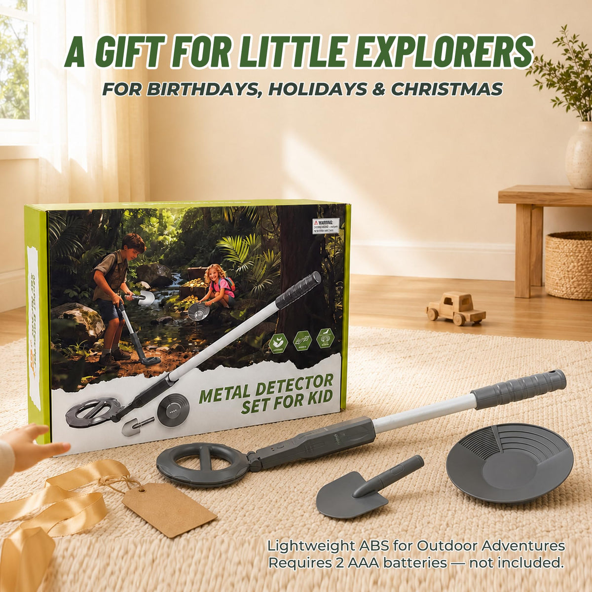 Qumiimet Kids Metal Detector Ages 4-8, Beach Treasure Hunt, Birthday Gift