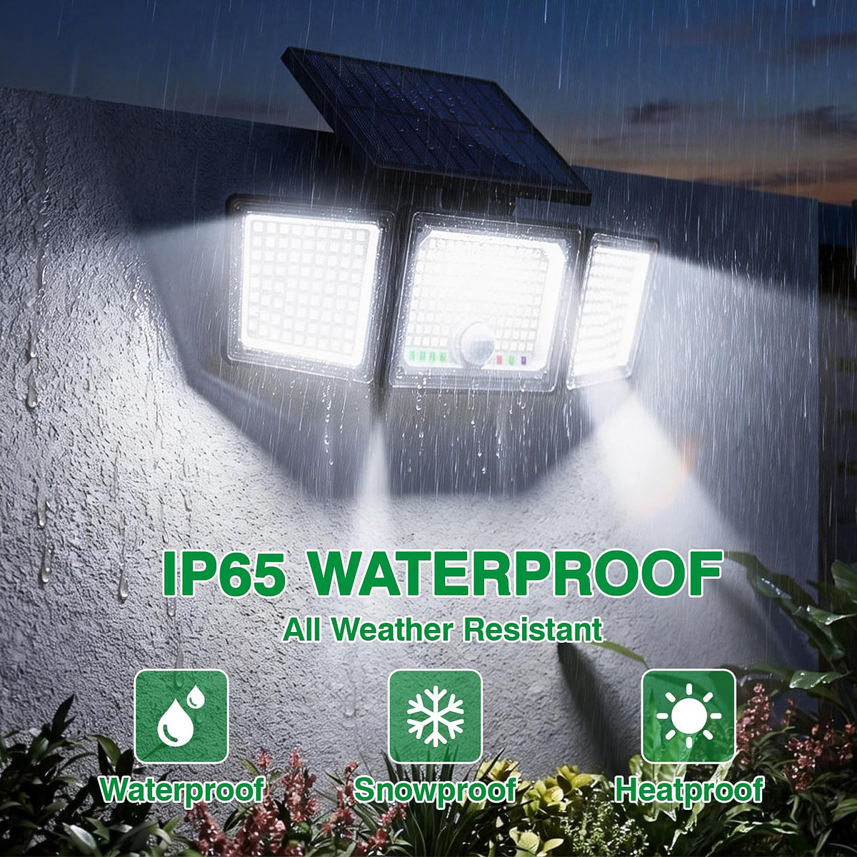 CLAONER Solar Motion Floodlights Two-Pack