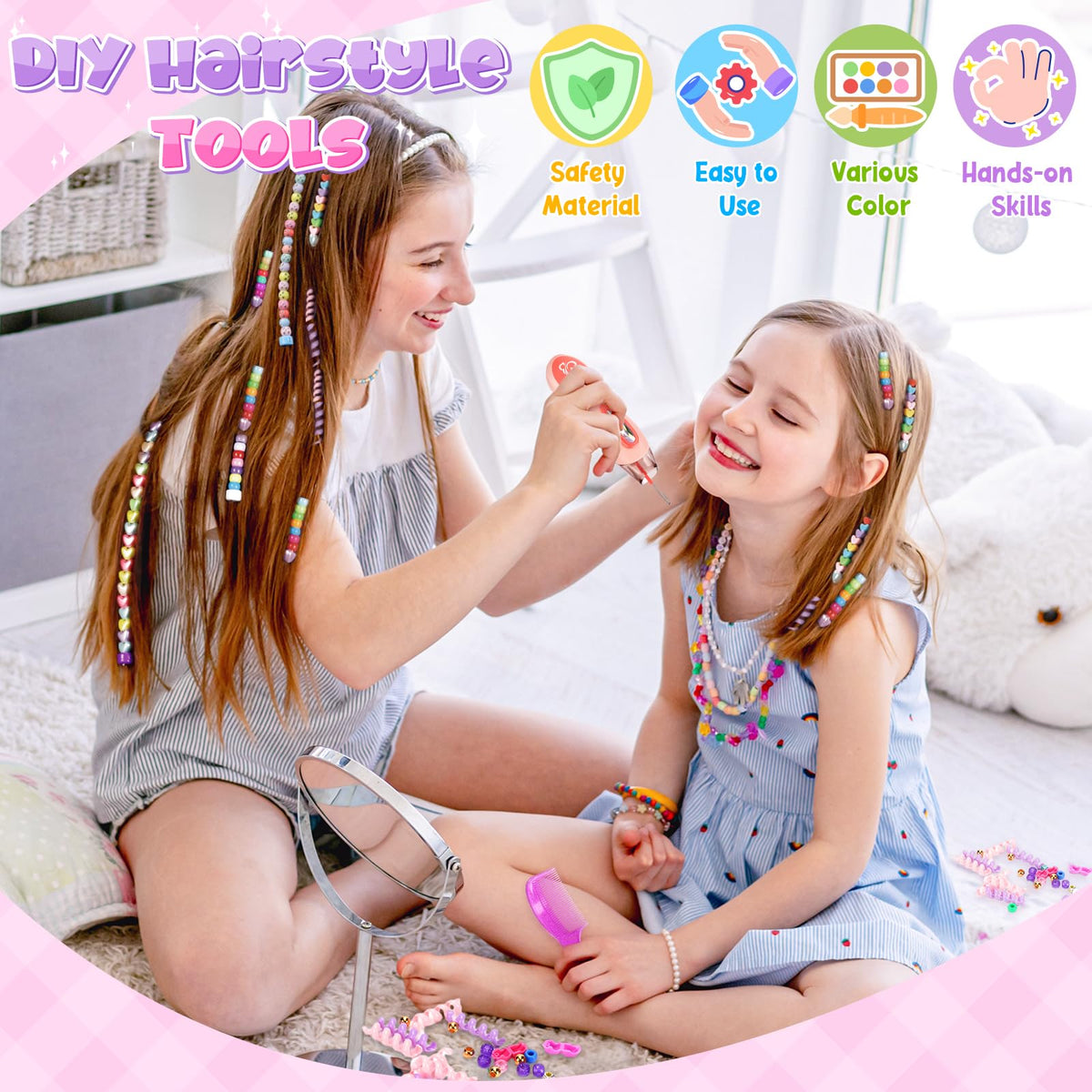 Hair Beads for Girls, Hair Accessories Gifts for 5 6 7 8 9 10 Year Old Kids