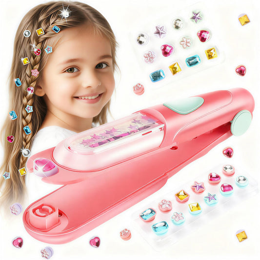 Hair Gem Stamper Kit, Bling Hair Accessories Toy & Gift for Girls Ages 3-12