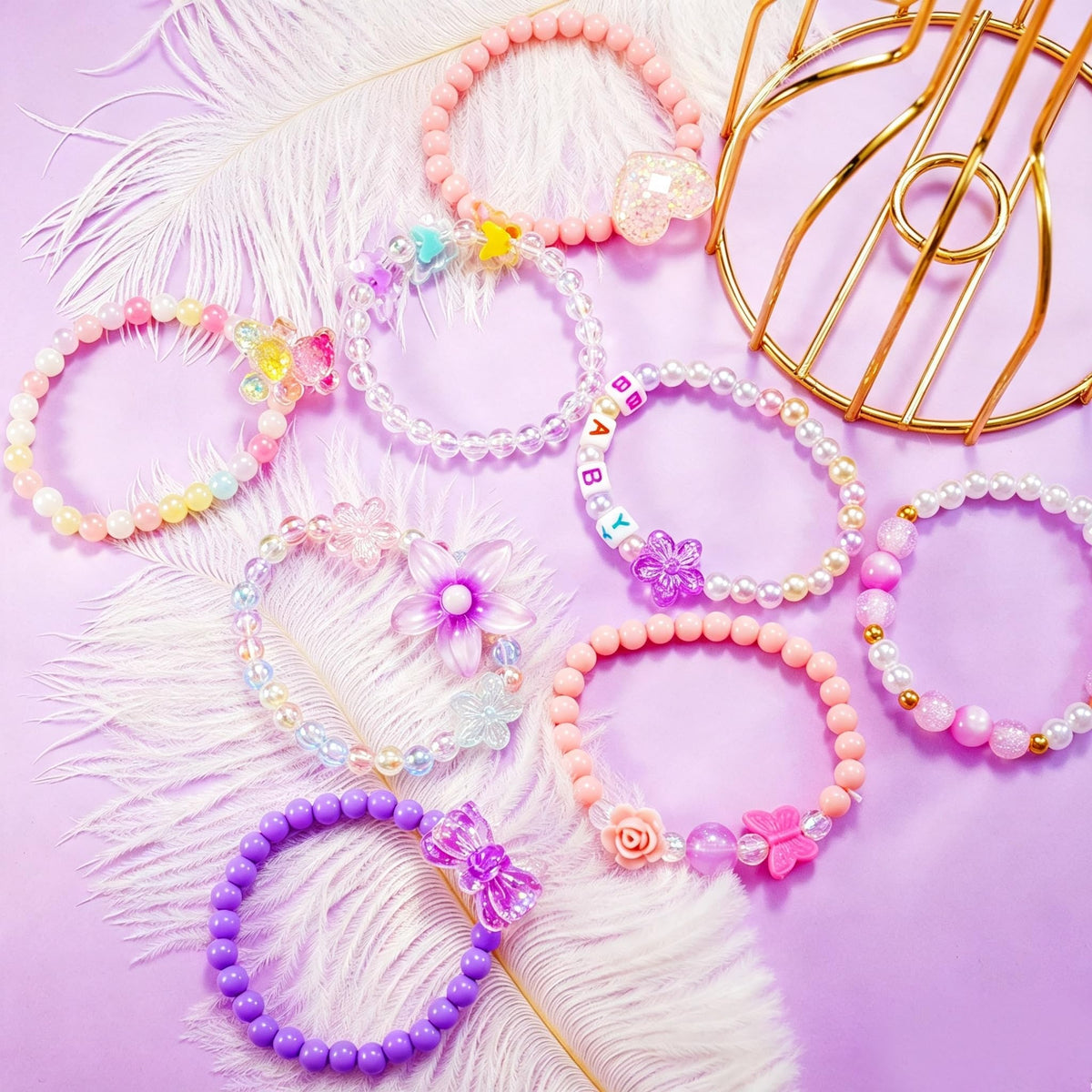 SIELEVIN Little Girls Bracelets for Kids Toddler Jewelry Gift for Girls