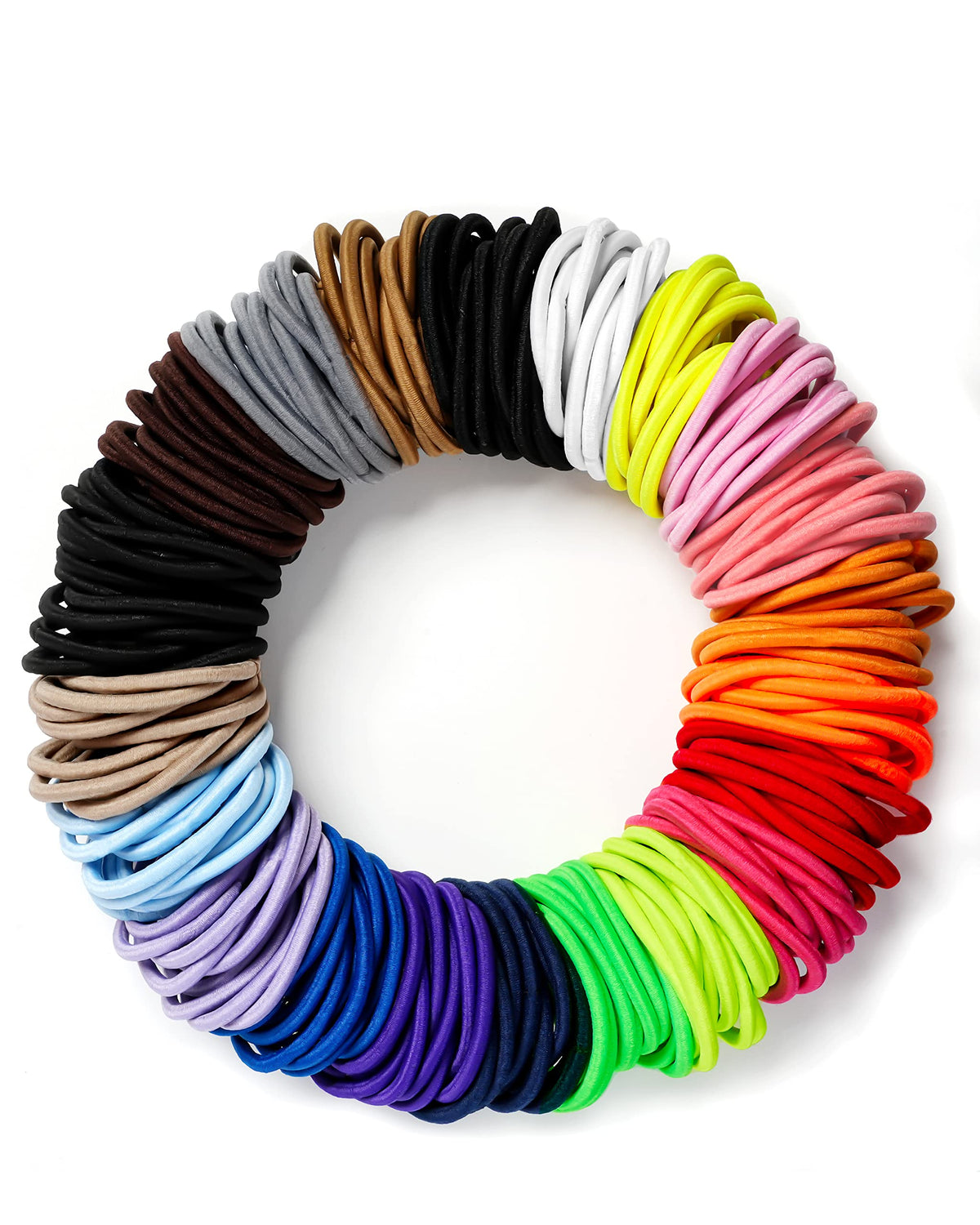 203 Pieces Hair Ties, 4MM Elastic Ponytail Holders for Women and Girls