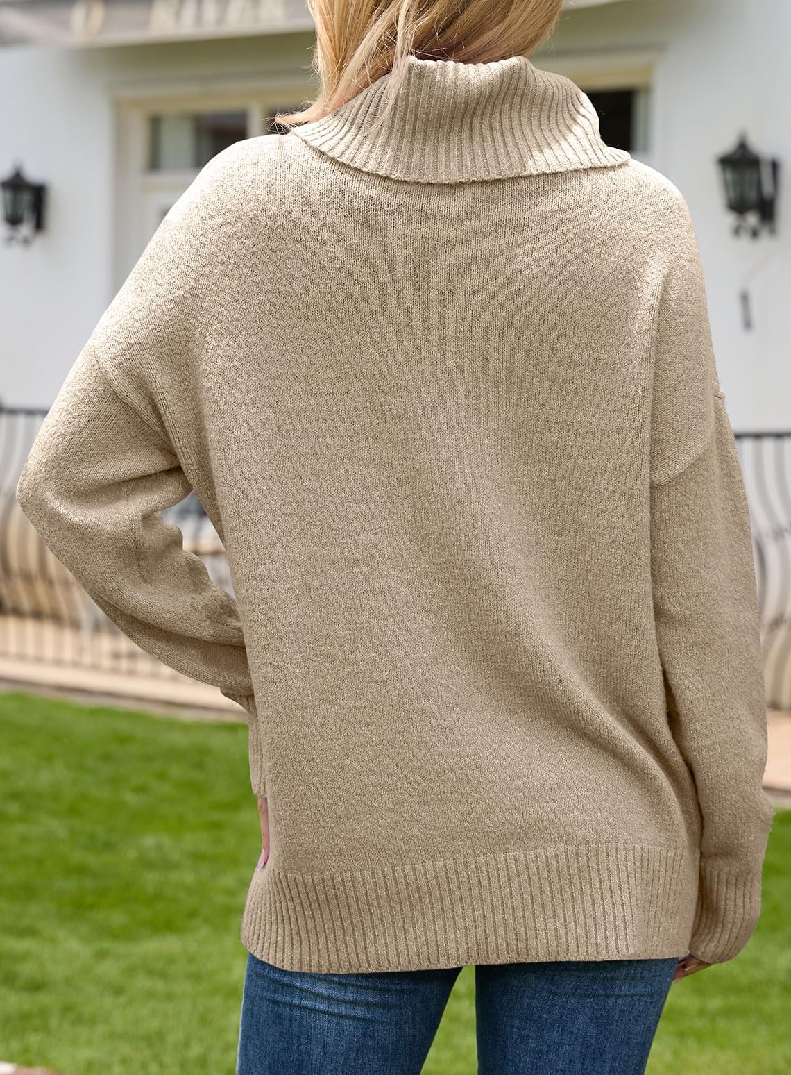 Women's Oversized Turtleneck Sweaters Winter Long Sleeve Pullover