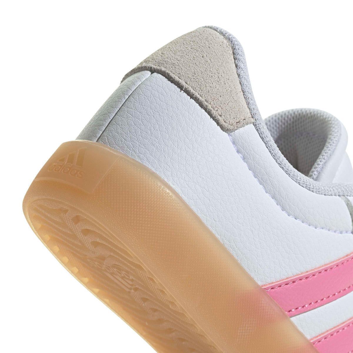 adidas Unisex-Kid's VL Court 3.0, White/Bliss Pink/Alumina, 12