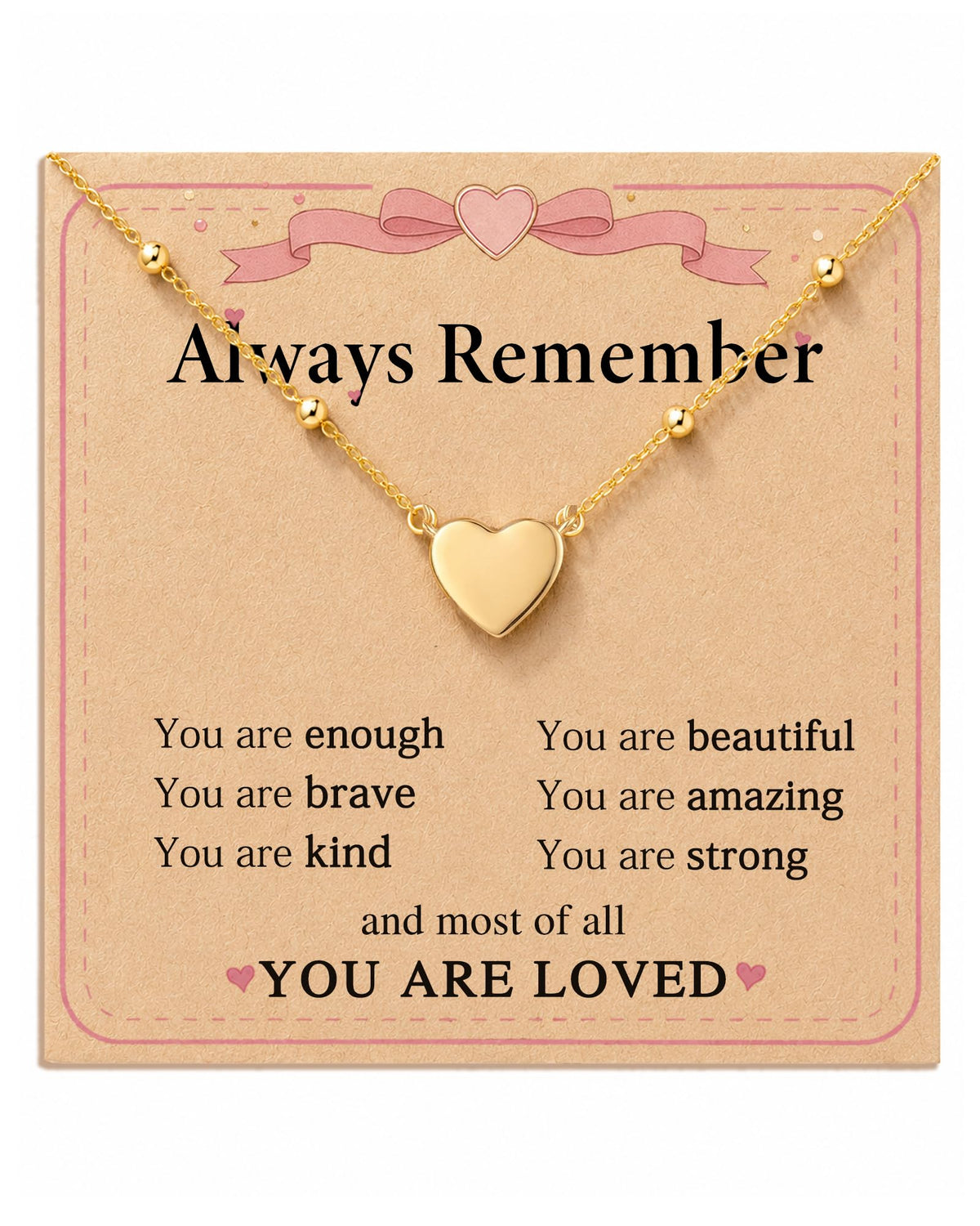 HGDEER Heart Nceklace for Girls Teens Tween Gifts