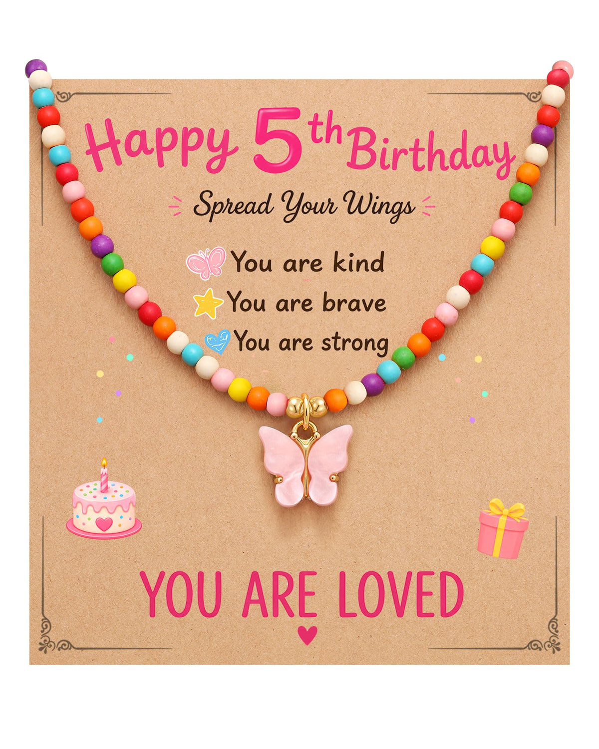 Kidbbi 5 Year Old Girl Birthday Gift Ideas 5 Year+ 5th Necklace Jewelry