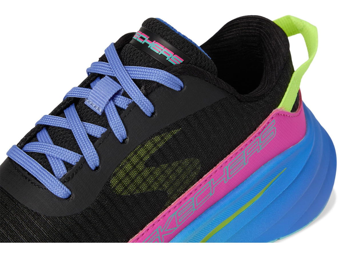Skechers Kids Girls Wave 92 - Imara Breeze Sneaker, Black/Multi, 4 Big Kid