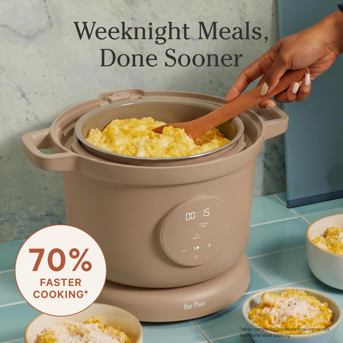 Our Place Dream Cooker, 6 Qt Ceramic Nonstick Pressure Cooker & Multicooker
