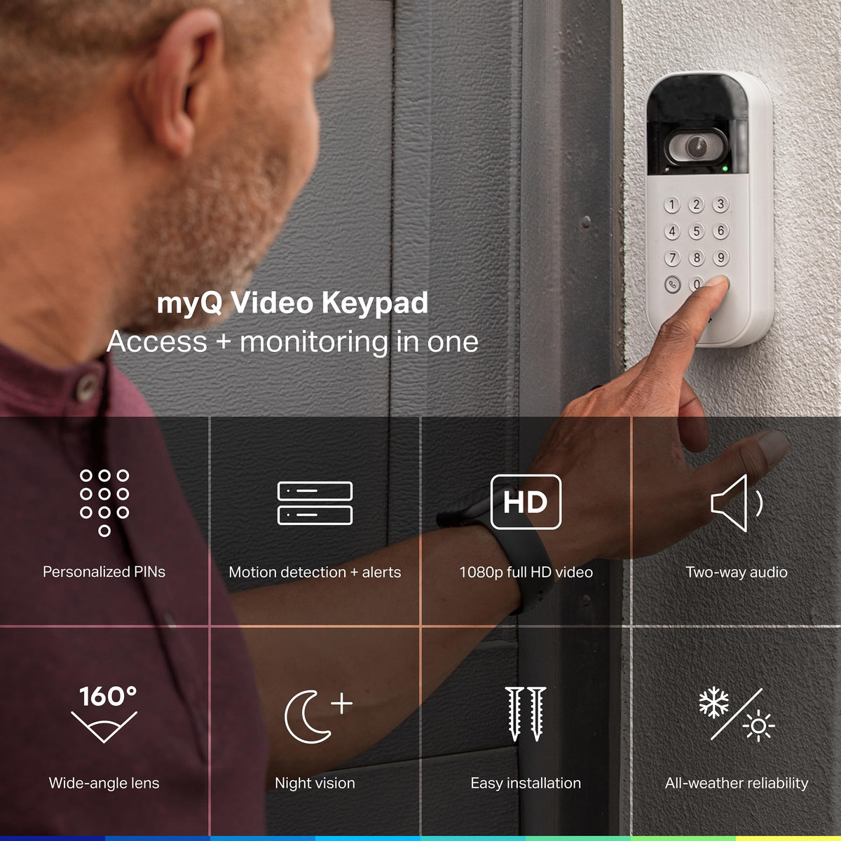 myQ Smart Garage Video Keypad