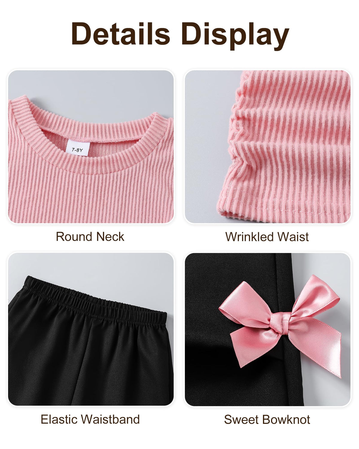 OllieSky Teen Girl Clothes Kid Clothing 11-12Y Top+Wide Leg Pant Outfit