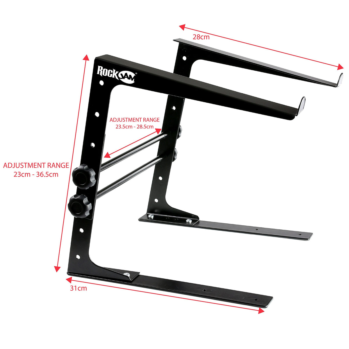 RockJam RJLP1 Adjustable DJ Laptop Stand, Anti Slip Desktop Riser
