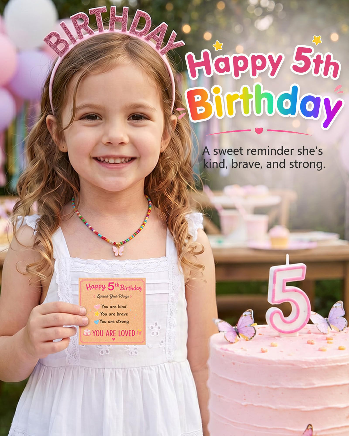 Kidbbi 5 Year Old Girl Birthday Gift Ideas 5 Year+ 5th Necklace Jewelry