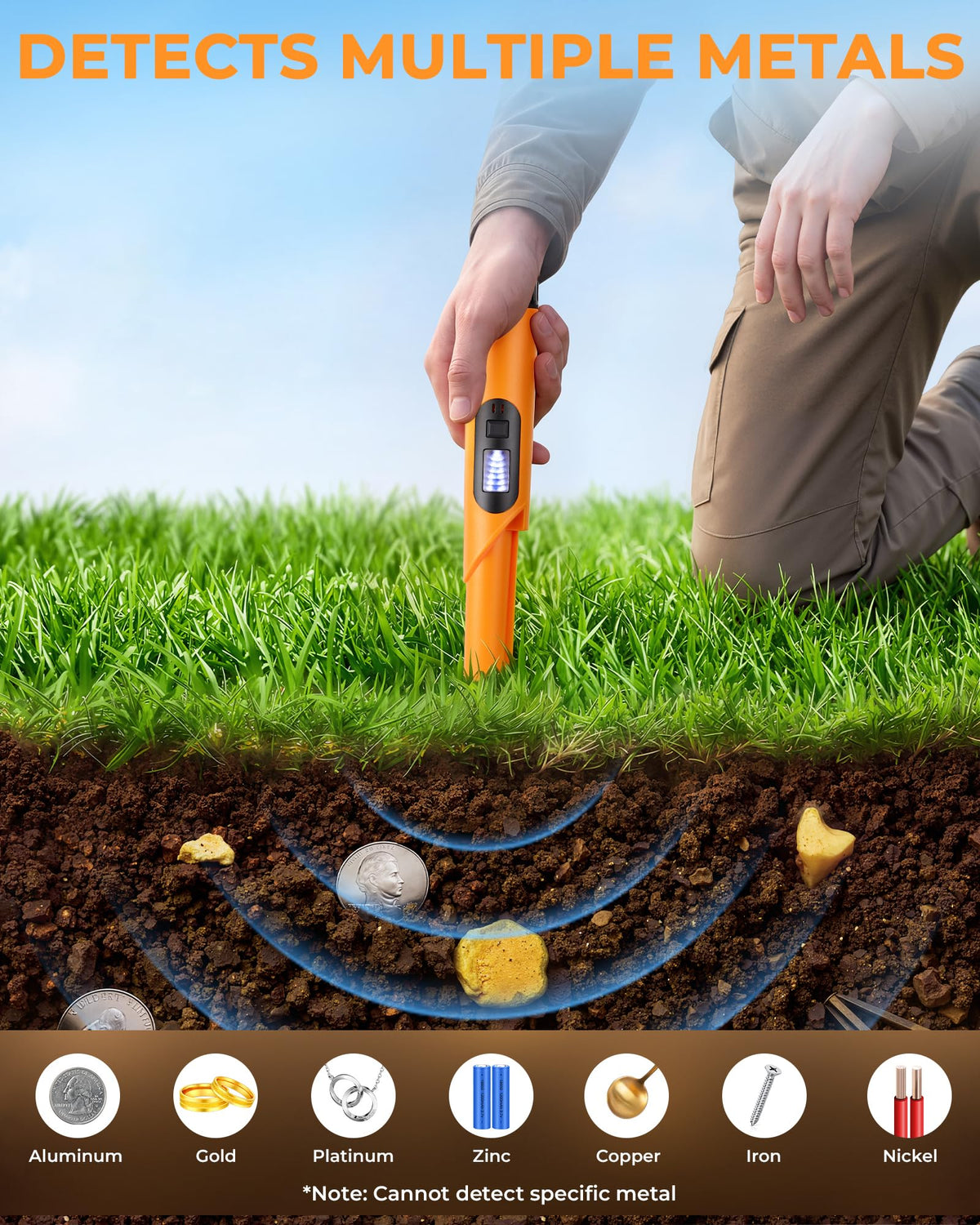 Metal Detector Pinpointer, 360�� Handheld Pin Pointer with